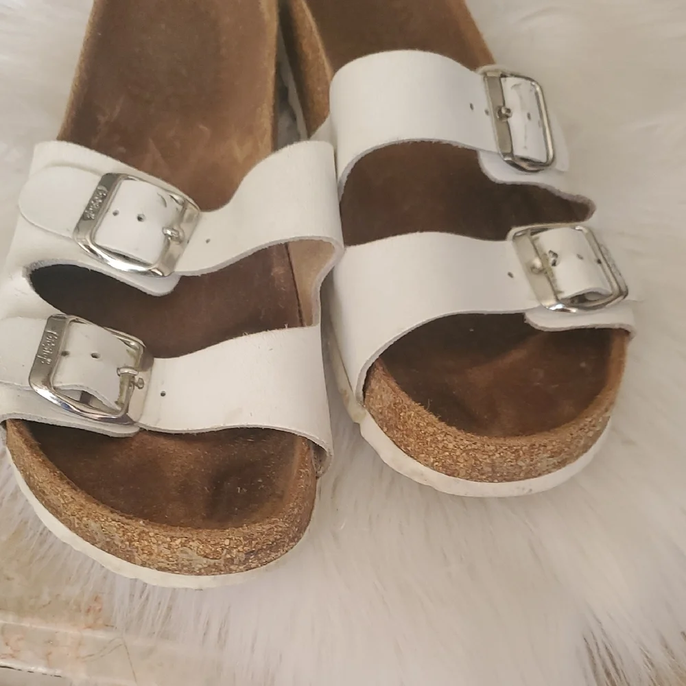White BioStep Two-Buckle Slide Sandals - Picture 9 of 9